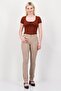 Women Skinny Fit Micro Dot Chino Pants, Tan - 2