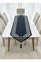 Amoris Model Velvet Fabric Tulle Detailed Tasseled Decorative Tablecloth Runner