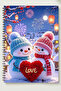 Valentine's Day (Couple Themed) A5 Metal Spiral Bound Unlined Thick Bristol Cover Couple Themed Notebook - 2