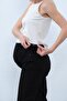 Maternity Stretchy Tummy Band Ripped Mom Fit Jeans Black - 6