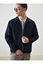 Lcw Vision Navy Blue Comfortable Fit Shirt Collar Men's Jacket