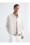 Lcw Vision Ecru Comfortable Fit Shirt Collar Men's Jacket - 2