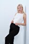 Maternity Stretchy Tummy Band Ripped Mom Fit Jeans Black - 2
