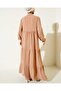 1627 Collar Lace-up Hijab Dress - D.Mink - 4