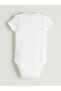 Crew Neck Baby Girl Snap Bodysuit - 5