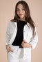 Ecru Text Detailed Shirt and Girls' Gabardine Trousers Set 23566 - 3