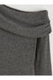 Anthracite Boat Neck Women's Knitwear Sweater (S6) - 6