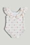 Floral Frill Swimsuit and Headband - 6