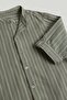 Green Striped Grandad Shirt - 2
