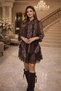 Women's Layered Lace Detail Tie-Detail Mini Dress - 5