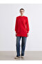 Crew Neck Women's Knitwear Tunic - 2