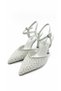 Evening Dress Shoes with Stone Embellishments and a Buckle on the Back - 2
