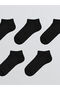 Two Mt Shop Quality Lcw Dream Black Plain 7-Piece Pack Women's Booties Socks - 2