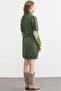 Comfortable Fit Bat Sleeve Belted Knitwear Vest - Green - 5
