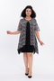 Women's Plus Size Blouse Floral Pattern Tulle Fabric Inside Lining Short Sleeve Comfortable Fit Modern Blouse Ng5023