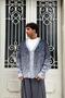 Color-Shift Knitwear Cardigan Navy Blue