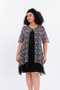 Women's Plus Size Blouse Floral Pattern Tulle Fabric Inside Lining Short Sleeve Comfortable Fit Modern Blouse Ng5023 - 2