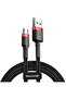 Cablu Micro USB Cafule 2.4A 1m Roșu+ Negru - 7