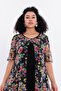 Women's Plus Size Blouse Floral Pattern Tulle Fabric Inside Lining Short Sleeve Comfortable Fit Modern Blouse Ng5023 - 6