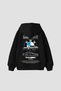 The M5 Blueprint Printed Oversize Unisex Black Hoodie