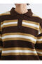 Esvab • Modern & Distinctive Devrik Roba Collar Striped Women's Knitwear Sweater - 3