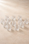 Set of 12 200 ml Borosilicate Patterned Glass Pearl Cups Heat Resistant Transparent Kw-729 - 2