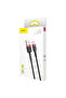 Cablu Micro USB Cafule 2.4A 1m Roșu+ Negru - 6