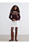 Women's Knitwear Sweater with Stand Collar Pattern - 2