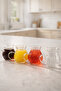 Set of 4 200 ml Borosilicate Glass Cups with Handles and Line Pattern, Heat Resistant Transparent Kw-727 - 3