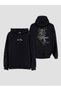 Turkish Bozkurt Kurt Göktürkçe Written Printed Men's Women's Children's Hooded Black Sweatshirt