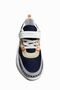 Unisex Children's Velcro and Lace-Up Lightweight Casual Sneaker Sports Shoes Black Cream - 2