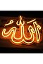 لافتة نيون LED بكلمة الله مقاس 32×38 سم مع قاعدة أكريليك 6 مم، إضاءة جدارية بخط عربي إسلامي - 4