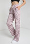 Women's Patterned Ottoman Fabric Palazzo Trousers - 2