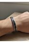 Italian Charm Double Color Written Thick Model Stainless Steel Unisex Bracelet - 3
