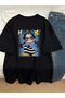 Custom printed oversize women's/men's unisex white t-shirt