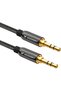 universal mini jack cable 2x AUX cable 1.5 m black