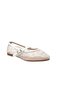(Gedik Paşalı) Women's Tulle Ballerina Flats White - 4