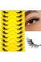 10mm 10 Pairs Elegant Faux False Eyelashes, Wispy Cat Eye Design for Natural Fluffiness - Perfect fo - 8