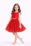Girl's Pearl Detailed Red Tutu Skirt Birthday Graduation Party Skirt
