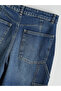 Indigo Barrel Fit Women's Jean Pants from Plus-Store - 6