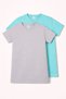 Unisex Children's Crew Neck Short Sleeve Standard Fit 2-Pack Gray-Blue Color Children's T-Shirt