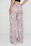Women's Patterned Ottoman Fabric Palazzo Trousers - 3