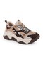 Libero L083.65137 Gray Genuine Leather Women's Sneaker High-Sole Comfortable Sports Shoes