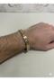 Italian Charm Double Color Written Thick Model Stainless Steel Unisex Bracelet - 4