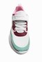 Unisex Children's Velcro and Lace-Up Lightweight Casual Sneaker Sports Shoes White Pink - 2