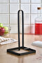 981 Black Horse-Shaped Square Design Countertop Vertical Paper Towel Holder, Roll Napkin Dispenser - 4