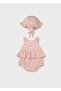 Newborn Baby Printed Romper and Hat - 2