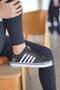 Women's Black and White Orthopedic Non-Slip Sole Daily Sneakers 058-K - 4
