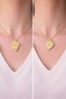 Fire and Water Necklace Valentine's Day Special Set of 2 for Lovers, Female, Male, Friend, Gold, Gold Color - 2