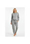 Women's Cotton Collared Buttoned Pocketed Gift Bundle and Dowry Set, 3 Pieces, 2-Piece Top and Bottom Pajama Set - 4